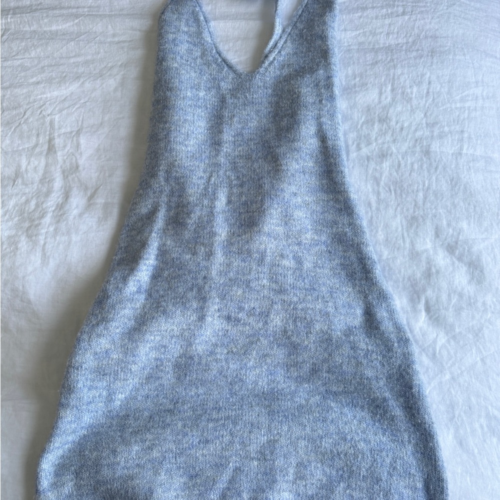 Cozy Blue Knit Dress
